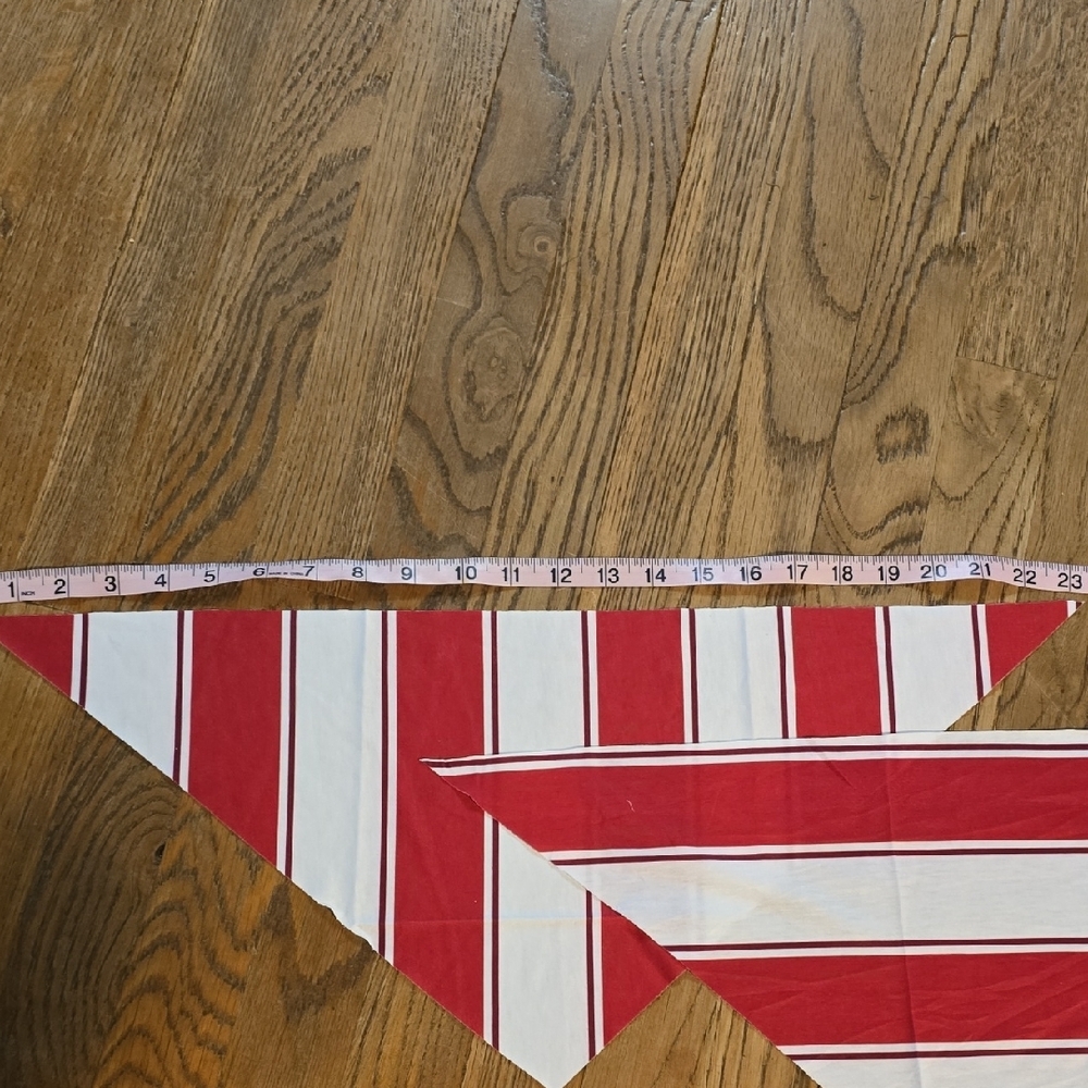 Red and White Striped Dog Bandanas Set Of 3. 2med 1lg - Picture 2 of 5